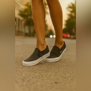 Vans Black Slip-On Sneakers